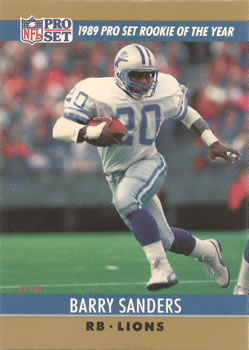 Barry Sanders Detroit Lions 1990 Pro set NFL #1